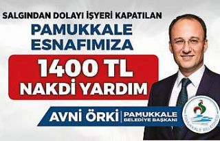 Pamukkaleli esnaflara 1400 TL nakdi yardım başvuruları...