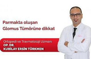 Parmakta oluşan glomus tümörüne dikkat