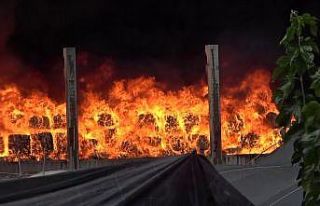 Plastik geri dönüşüm fabrikasındaki yangın sürüyor