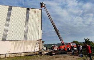 Prefabrik atölyesinde yangın korkuttu