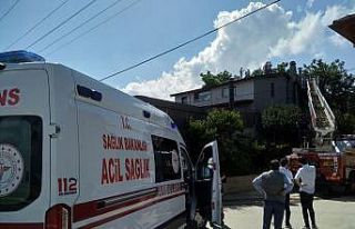 Restoranın baca kısmında çıkan yangın korkuttu