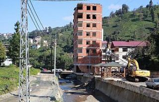 Rize’de 2018 yılında meydana gelen selde dere...