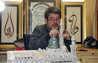 Sedeften Mescid-i Nebevi ve Mescid-i Aksa maketi yaptı