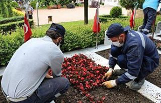 Şehitlikler çiçek açtı