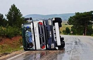 Şiddetli yağış kaza yaptırdı