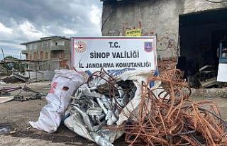 Sinop’ta çalıntı bakır kablo ve alüminyum korkuluk...
