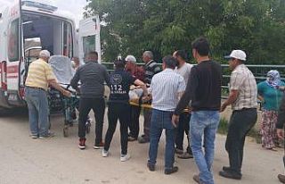 Sulama kanalına uçan motosiklet sürücüsü hayatını...