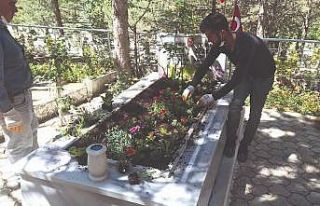 Sungurlu şehitliği çiçeklerle donatıldı