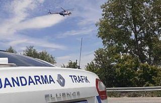 Sürücüler havadan denetlendi