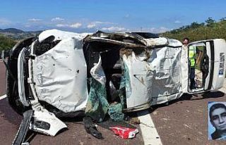 Takla atan araçtan kurtulamadı