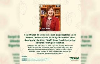 TARSİM, Uluslararası Tarım Sigortacıları Birliği’nin...