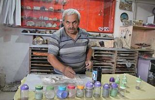 Taş tozları sanat eserine dönüşüyor