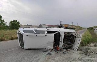 Tekirdağ’da otomobil devrildi: 1 yaralı