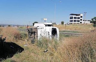 Tekirdağ’da servis aracı devrildi: 8 yaralı