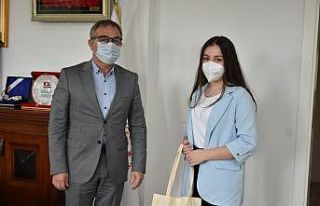 Türkiye 3’üncüsü öğrenciyi makamında ağırladı