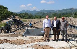Ünye’deki konkasör şantiyesi açılışa hazırlanıyor