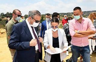 Vali Su, TÜİOSB şantiye alanında incelemelerde...