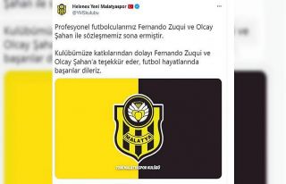 Yeni Malatyaspor’dan Olcay Şahan ve Zuqui’ye...