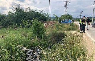 Yola aniden fırlayan köpek trafik kazasına sebep...