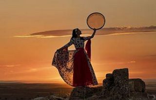 Zerzevan Kalesinde göz kamaştıran gün batımı