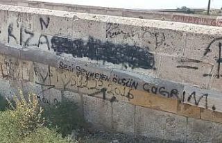 773 yıllık tarihi köprüyü sprey boyalarla tahrip...