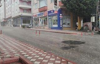 Amasya’da yumurta büyüklüğünde dolu yağdı