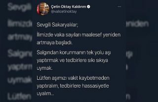 Artan vakalara karşı Sakarya Valisi uyardı