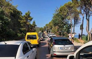 Aşırı yoğunluk oluştu, Milli Park araç girişine...
