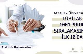 Atatürk Üniversitesi, proje sıralamasında ilk...