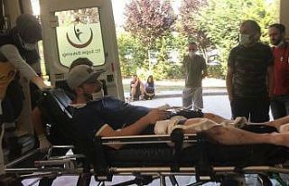 ATV motoru ile gelip, fabrika önünde bekleyen işçiyi...