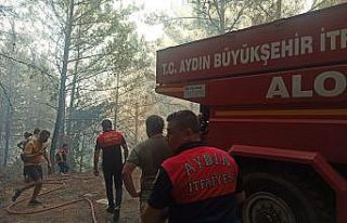 Aydın Büyükşehir Belediyesi itfaiye ekipleri Marmaris...