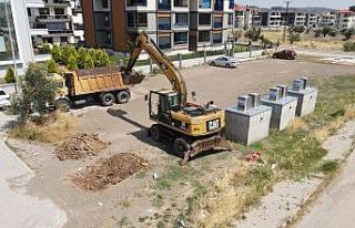 Ayvalık’ta konteynerler yeraltına alınıyor