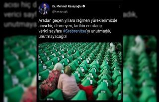 Bakan Kasapoğlu: “Srebrenitsa’yı unutmadık,...