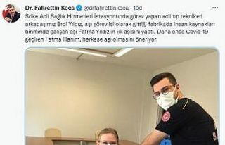 Bakan Koca’dan aşı paylaşımı