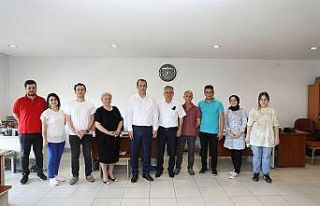 Başkan Ekim, mesai arkadaşlarıyla bayramlaştı