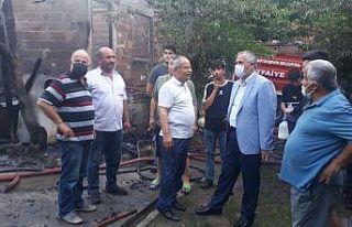 Başkan Kılıç’tan evi yanan aileye destek