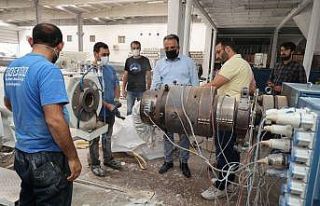 Başkan Savran, organize sanayi bölgesinde incelemelerde...