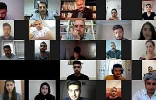 Başkan Türkyılmaz, öğrencilerle video konferans...