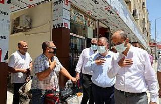 Başkanlar esnaf ziyaretinde bulundu