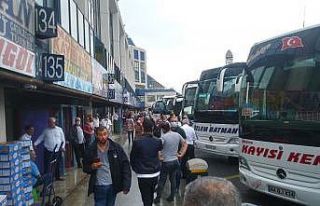Bayram öncesi otogarda yoğunluk devam ediyor