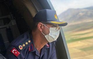 Bayram tatilinin son gününde jandarma havadan trafik...