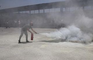 Belediye personeline Temel Yangın Eğitimi verildi