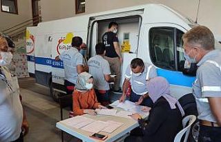 Belediye personelleri sağlık taramasında geçirildi