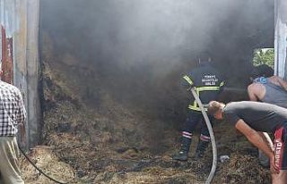 Besihanede çıkan yangında 800’e yakın saman...