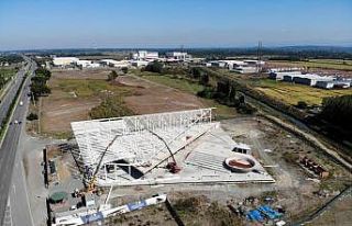 Bilim ve Teknoloji Merkezi’nin çelik çatı montajı...