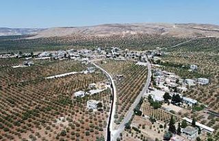 Birecik kırsalında asfalt çalışması