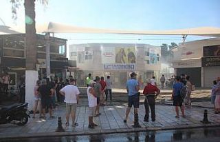 Bodrum çarşısında yangın paniği
