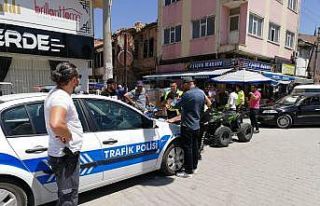 Bolvadin’de gürültü kirliliğine neden olan motosiklet...