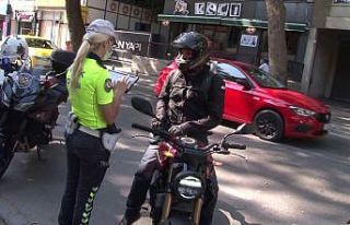 Bostancı’da motosiklet sürücüleri denetlendi