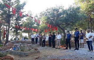 Bozyazı’da şehit kabirlerine bayram ziyareti